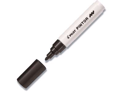 Hobby marker, Sort, 1.4 mm, 1 stk, Pilot Pintor SW-PT-M-B