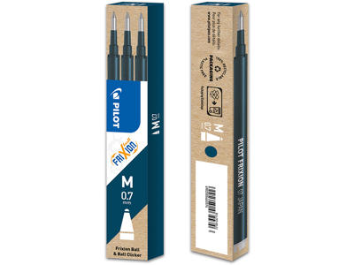 Rollerball gelpen refill, 0.7 mm, 0.35 mm, Blåsort, Pilot FriXion BLS-FR7-S3-BB