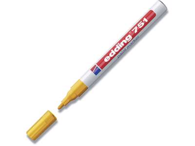 Paint marker, 1-2 mm, Gul, Rund spids, Edding Paint 751