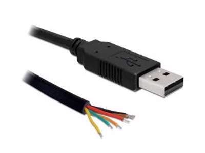 DeLOCK 83116 serielkabel Sort 1,8 m USB Type-A DB-9