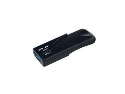 PNY Attaché 4 USB-nøgle 64 GB USB Type-A 3.2 Gen 1 (3.1 Gen 1) Sort