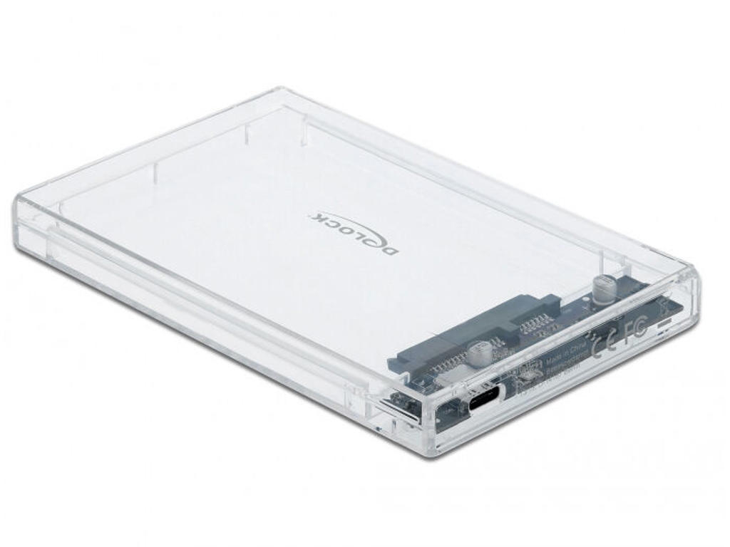 DeLOCK 42621 drevkabinet HDD/SSD kabinet Transparent 2.5"