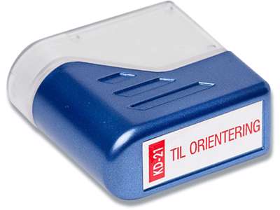 Stempel, ''Til Orientering'', Rød, Fast farvepude, Deskmate 